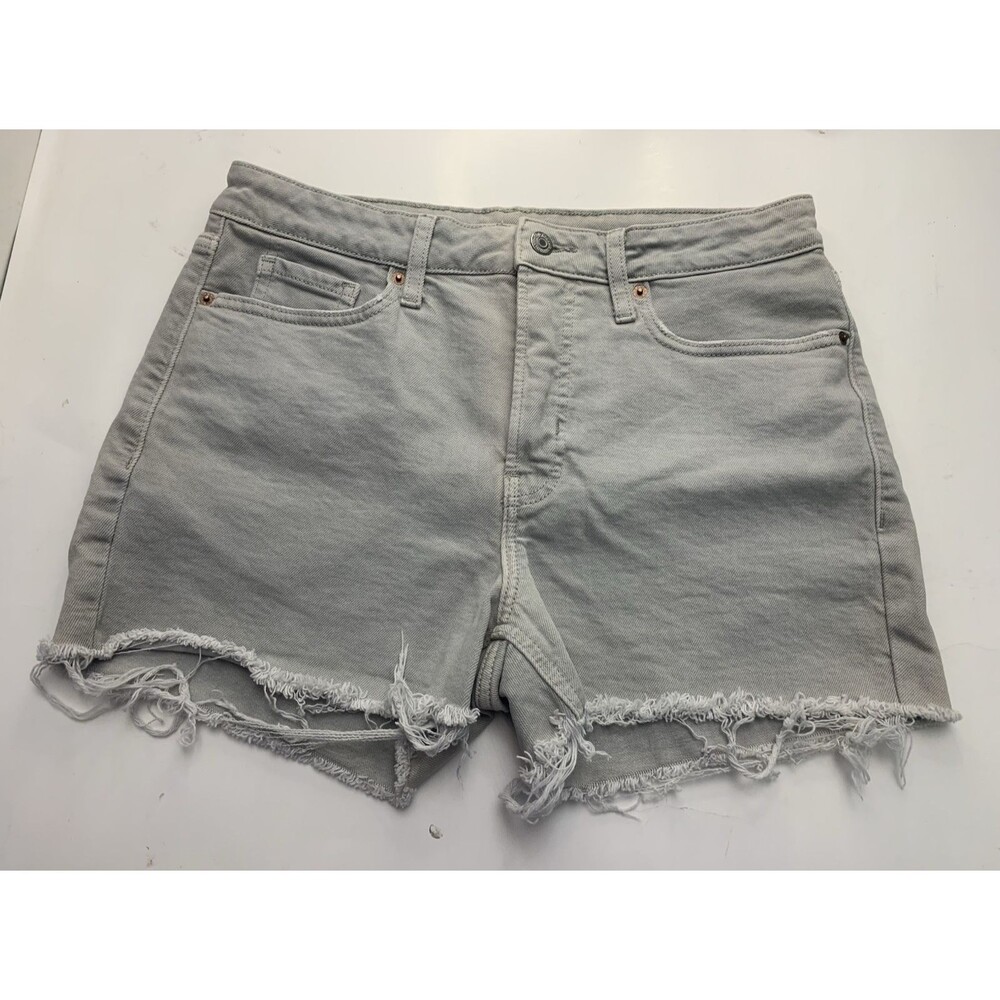 Old Navy High-Rise OG Straight Jean Cut-Off Shorts Women's Size 8 Gray